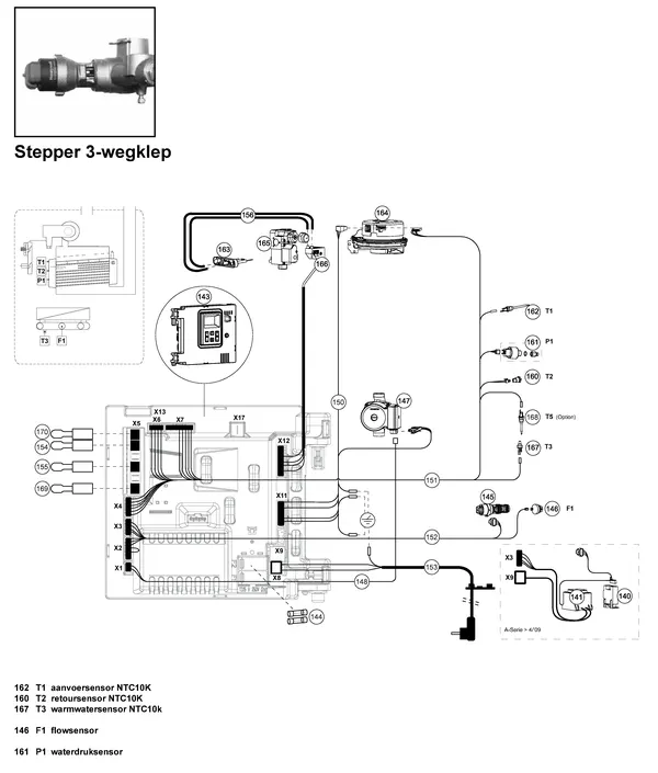 Vue éclatée Atag A244CL | à partir de 11-2009 OSS1 : Stepper 3 wegklep