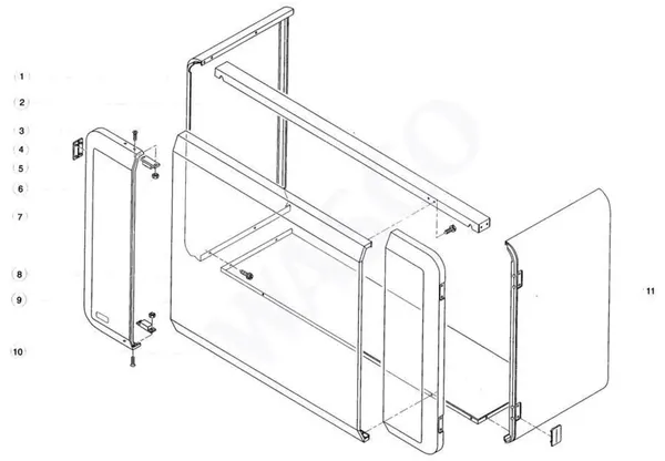 Exploded view Atag Blauwe Engel HR 33: Mantel