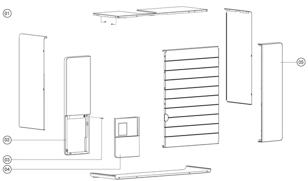 Exploded view Atag Blauwe Engel SHR 35 T: Mantel