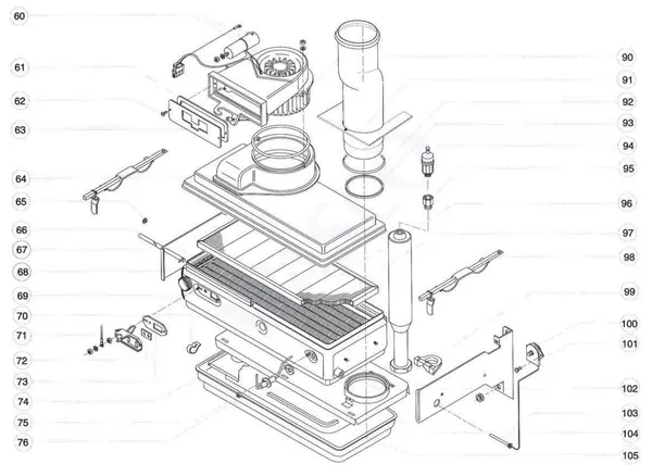 Exploded view Atag Blauwe Engel VR 18: Wisselaar
