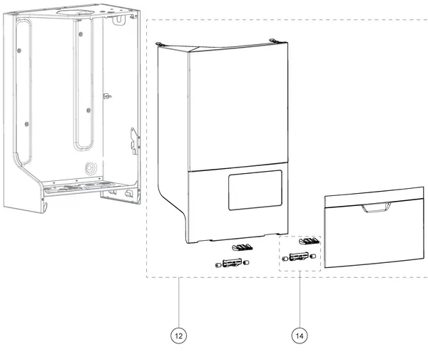 Exploded view Atag i28EC iCon1: Mantel