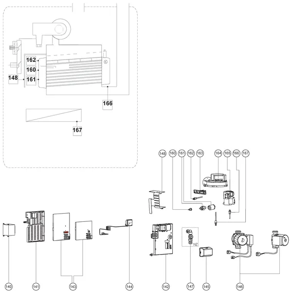 Vue éclatée Atag Perfect PF-SHR 35T NZ : Électricité