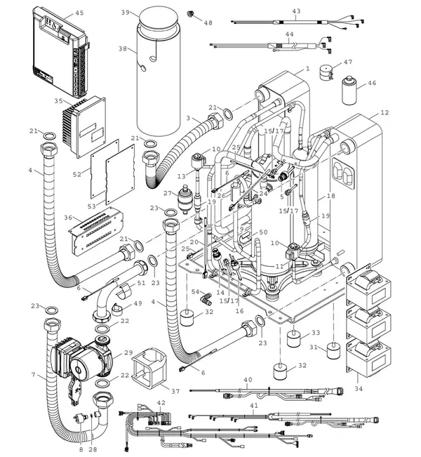 Vue éclatée Bosch Compress 7001i LWMF 12 : Circuit frigorifique