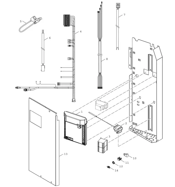 Vue éclatée Bosch Compress 7001i LWMF 12 : Boîtier électrique