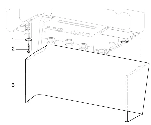 Vue éclatée Intergas Kombi Kompakt HRE 36/30A : Schermplaatset