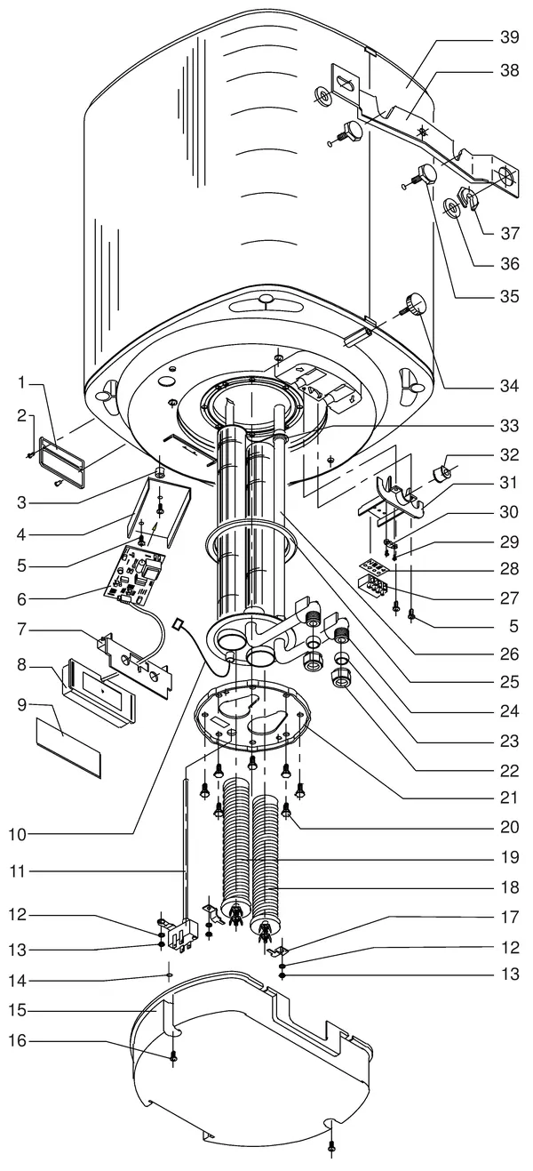 Vue éclatée Itho Daalderop Duo Sensor 80 : Vue d'ensemble