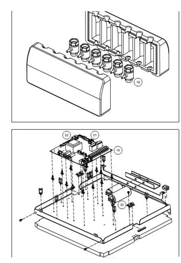 Vue éclatée Itho Daalderop 3e génération WPU 5 (545-0053) : Waterzijdig électrique