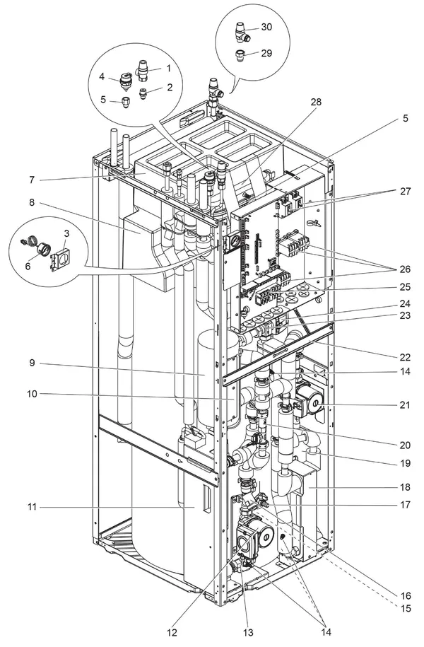 Vue éclatée Mitsubishi Electric ERST20C-VM2C : Vue d'ensemble