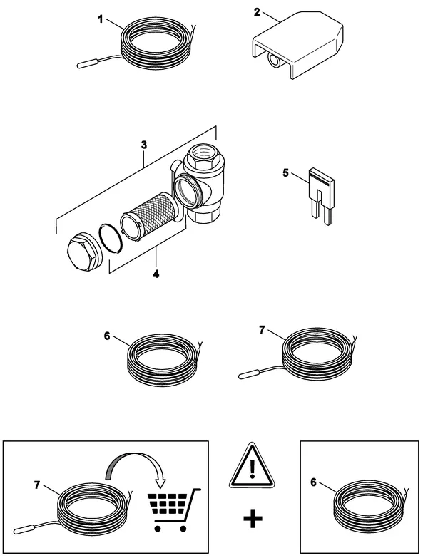 Vue éclatée Nefit (Bosch) IDU Split 2-6 E : Accessoire wh idu