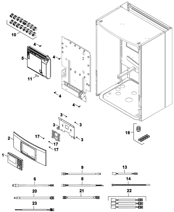 Vue éclatée Nefit (Bosch) IDU Split 8-15 B : Régulation