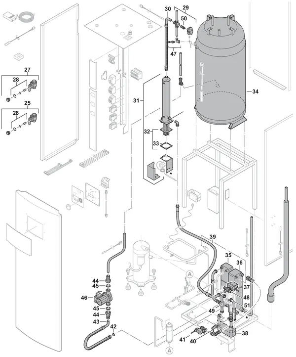 Exploded view Nefit (Bosch) Auris E C5 OS: Hydrauliek