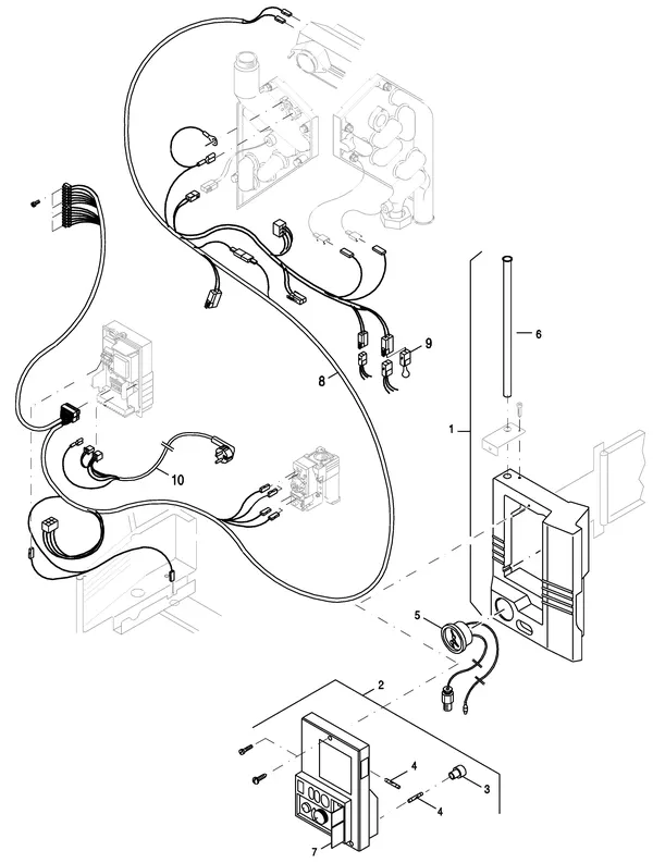 Vue éclatée Nefit (Bosch) EcomLine Classic HR 22 : Boîtier de contrôle