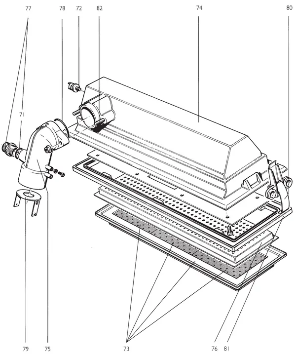 Vue éclatée Nefit (Bosch) EcomLine Economy HRC 23/28V : Brûleur