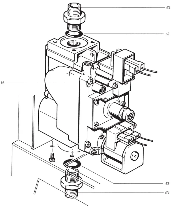 Vue éclatée Nefit (Bosch) EcomLine Economy HRC 23/28V : Bloc gaz