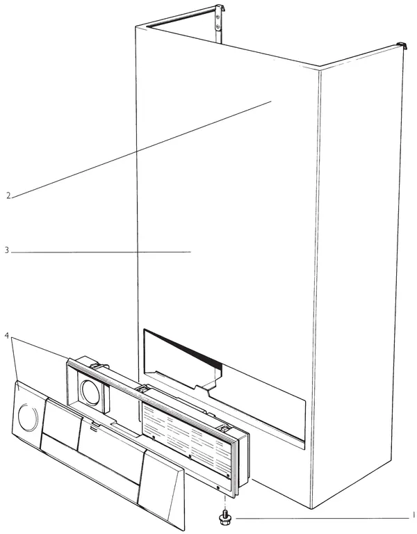 Vue éclatée Nefit (Bosch) EcomLine Economy HRC 23V : Habillage