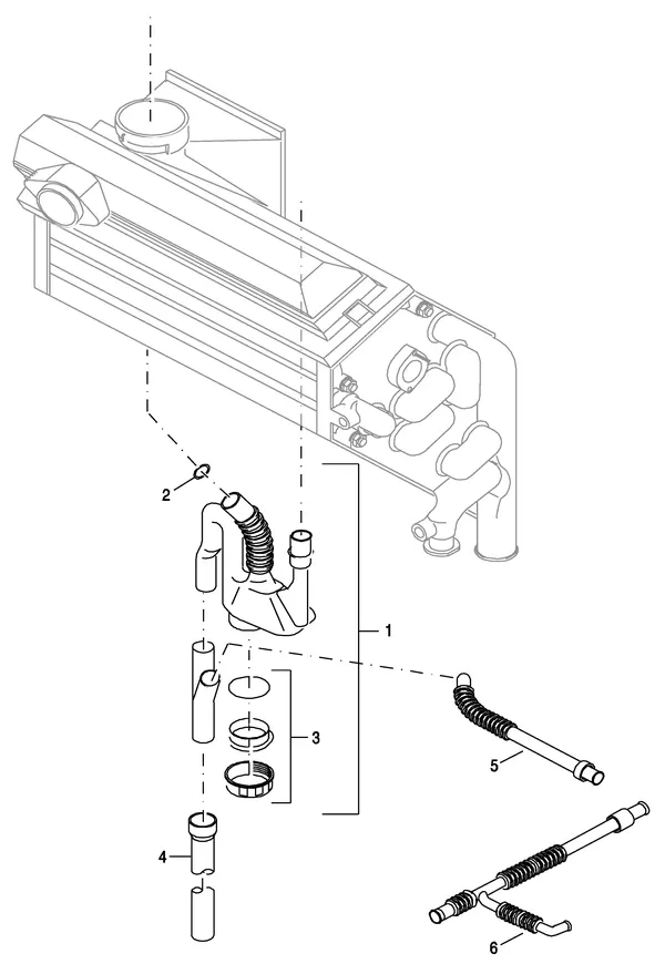 Vue éclatée Nefit (Bosch) EcomLine Excellent HRC 22V : Siphon