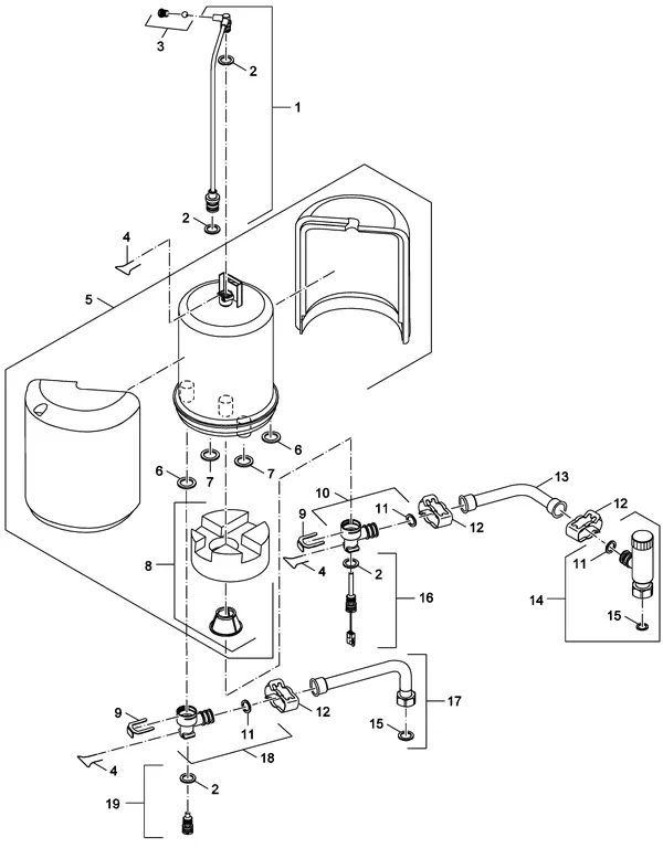Exploded view Nefit (Bosch) Economy VRC24 CW3: Tappot