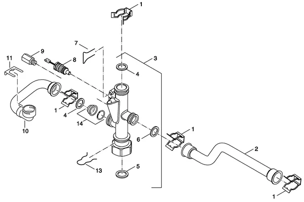 Exploded view Nefit (Bosch) Economy VRC24 CW4: Aansluitdelen