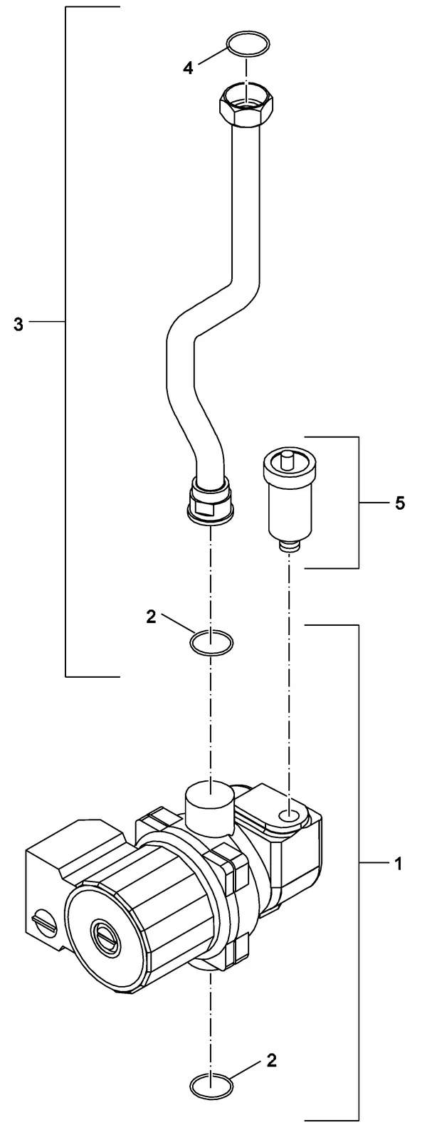 Exploded view Nefit (Bosch) Economy VRC24 CW4: Pomp