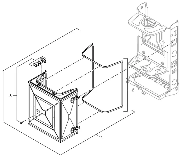 Exploded view Nefit (Bosch) Economy VRC24 CW4: Ventilatiekast