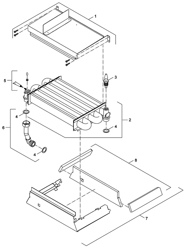 Exploded view Nefit (Bosch) Economy VRC24 CW4: Wisselaar