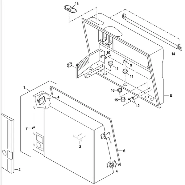Vue éclatée Nefit (Bosch) EcomLine Excellent HR 43 : Habillage