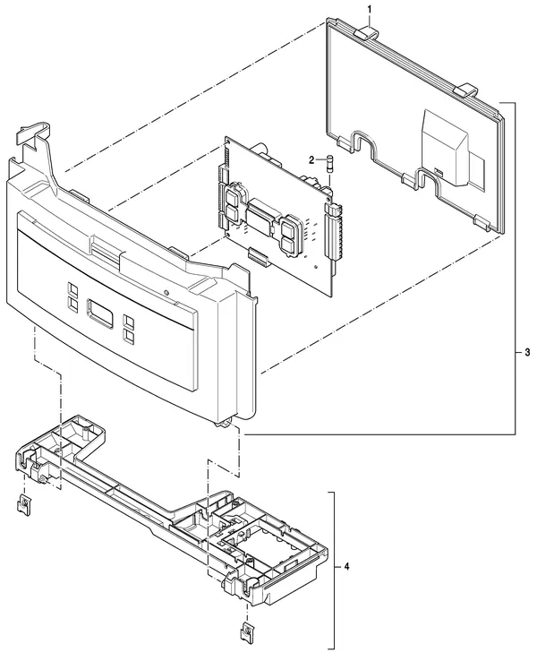 Vue éclatée Nefit (Bosch) ProLine NxT HRC 30 CW5 : Boîtier de contrôle