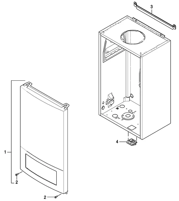Vue éclatée Nefit (Bosch) ProLine NxT HRC 30 CW5 : Habillage