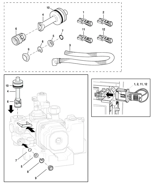 Vue éclatée Nefit (Bosch) Quickload Conversion kit : Kit de conversion