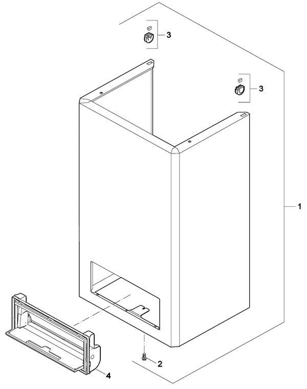 Vue éclatée Nefit (Bosch) SmartLine HR 24 STD : Habillage