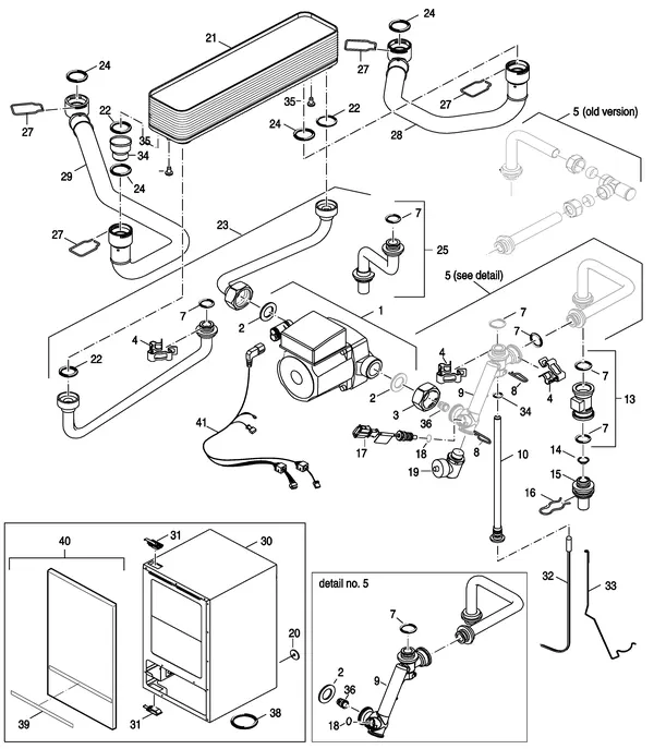 Exploded view Nefit (Bosch) TopLine Aquapower+ HRC 25 CW6: Hydrauliek