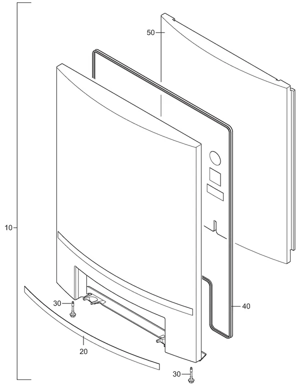 Vue éclatée Nefit (Bosch) TopLine HR 25 : Carter