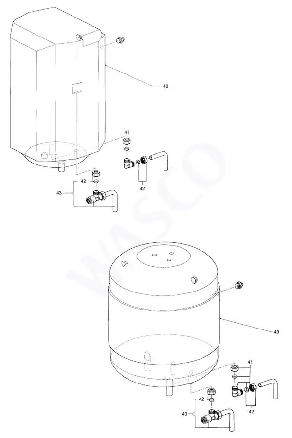 Vue éclatée Nefit (Bosch) Turbo 32C : Ballon d'eau chaude