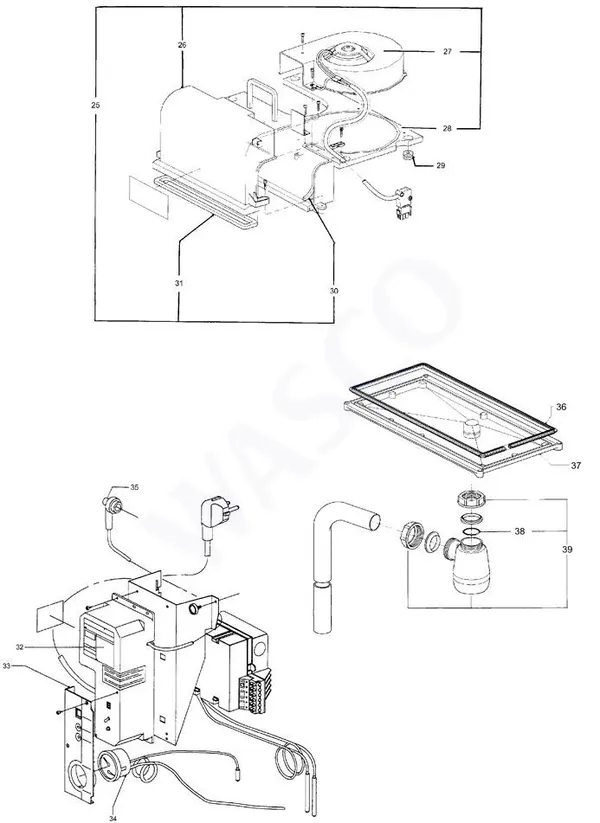 Vue éclatée Nefit (Bosch) Turbo 32C : Ventilateur