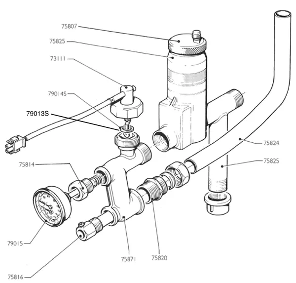 Vue éclatée Nefit (Bosch) Turbo 80 T21 : Aanvoercircuit