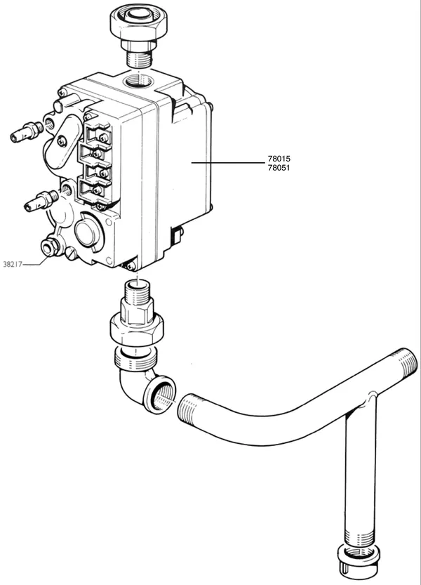 Vue éclatée Nefit (Bosch) Turbo 80 T21 : Bloc de régulation gaz