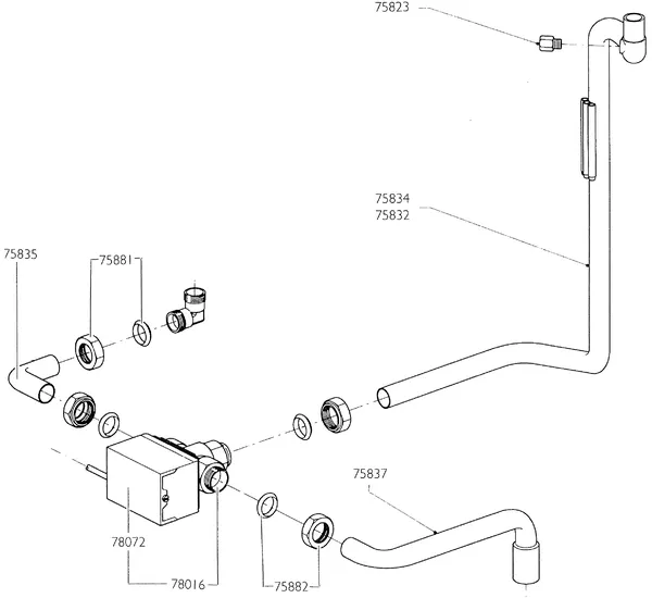 Exploded view Nefit (Bosch) Turbo 90 HRC21V80: Aanvoercircuit