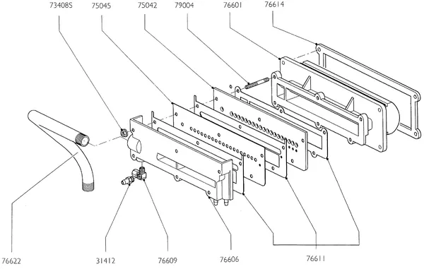 Exploded view Nefit (Bosch) Turbo 90 HRC21V: Gas lucht