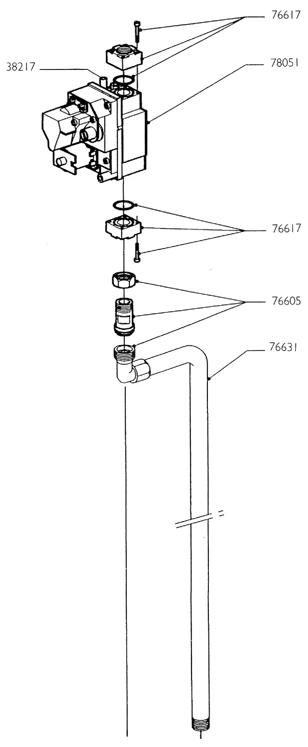 Vue éclatée Nefit (Bosch) Turbo 90 HRC32V : Bloc de régulation gaz