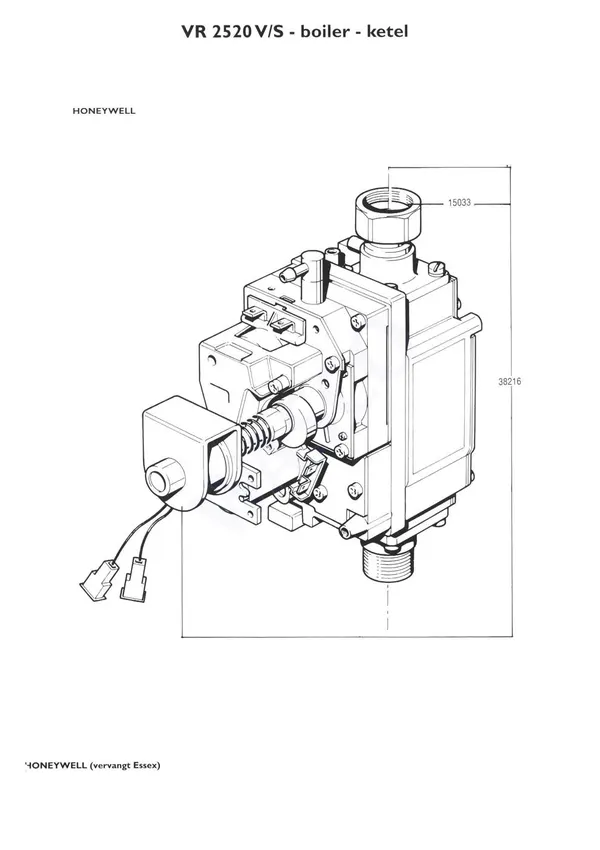 Vue éclatée Nefit (Bosch) VR 2520S Combi : Bloc gaz