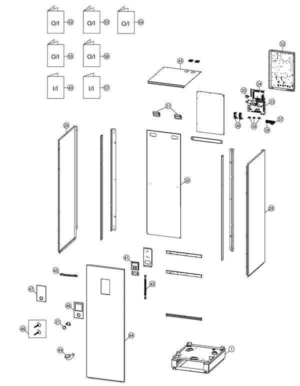 Vue éclatée Panasonic WH-ADC0309H3E5B : Habillage