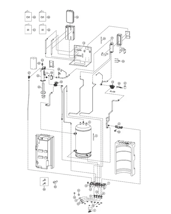 Vue éclatée Panasonic WH-ADC0916G9E8 : Unité intérieure