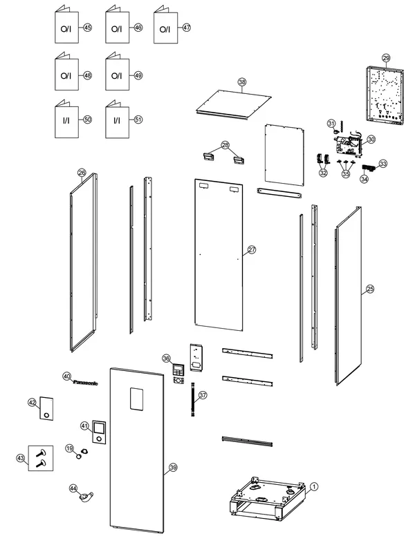 Vue éclatée Panasonic WH-ADC0916H9E8 : Habillage