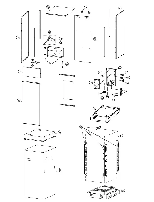 Vue éclatée Panasonic WH-ADC1216G6E5 : Habillage