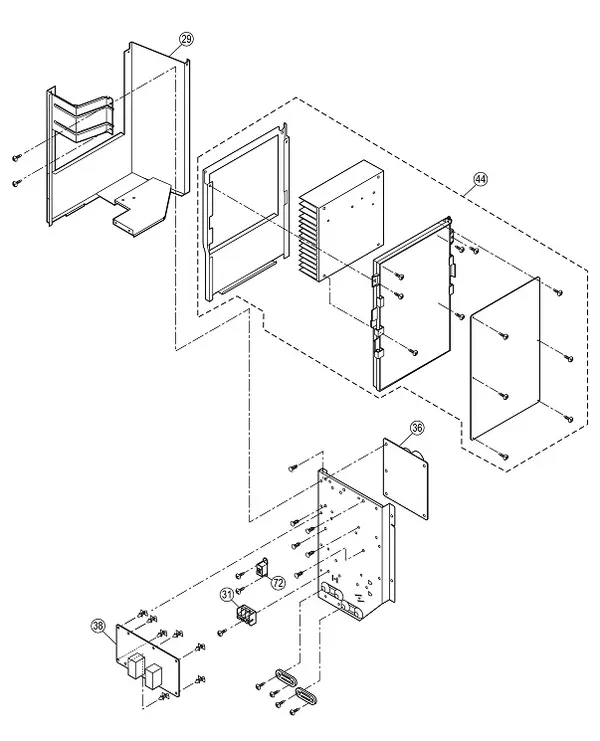 Vue éclatée Panasonic WH-MDC05F3E5 : Unité extérieure