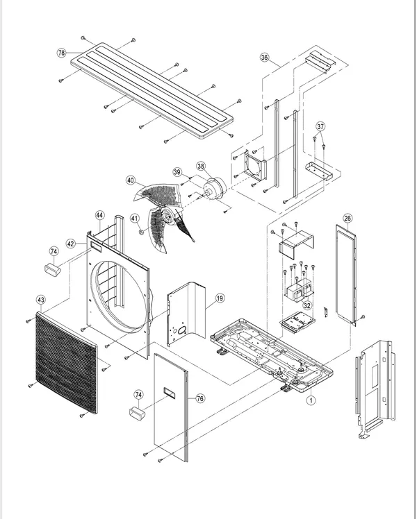 Vue éclatée Panasonic WH-MDC09H3E5 : Circuit frigorifique