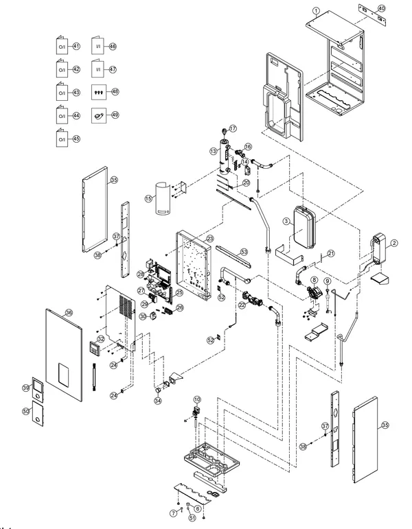 Vue éclatée Panasonic WH-SXC16H9E8 : Unité intérieure