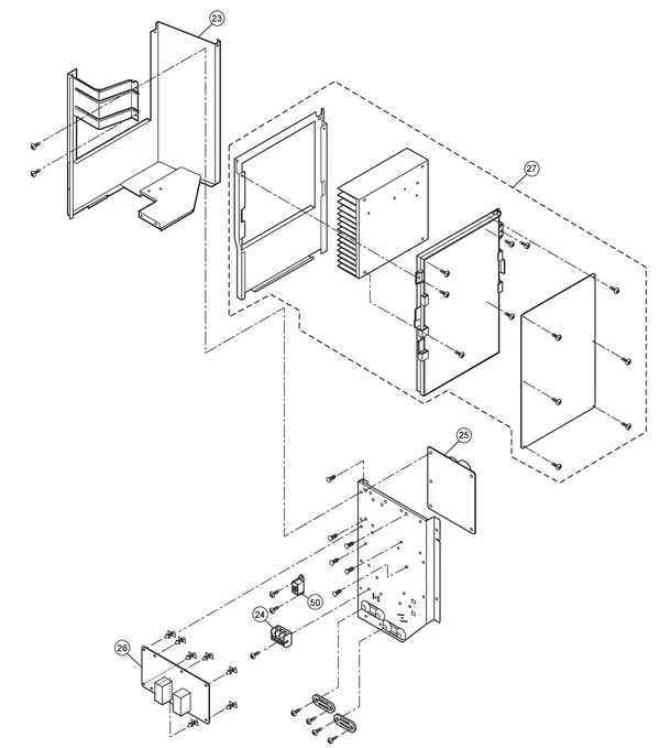 Vue éclatée Panasonic WH-UD07HE5-1 : Unité extérieure