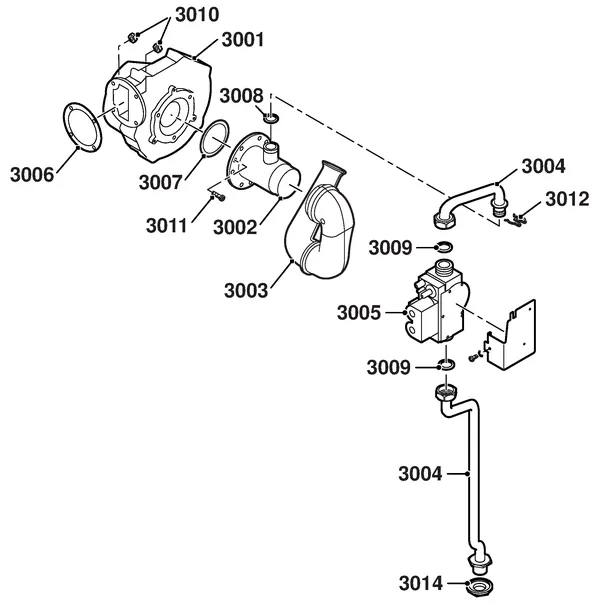 Exploded view Remeha Avanta CW6: Gas ventilator