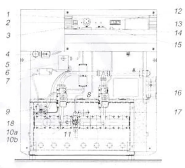 Vue éclatée Remeha Gas 1020 : Totaaloverzicht 7 éléments